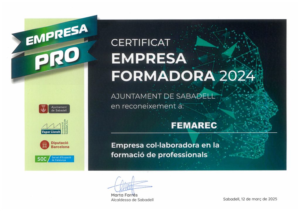 Certificat EmpresaFormadora 2024