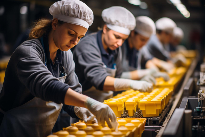 Curs: Manipulació d’aliments 2 Warehouse worker driver in uniform at storage warehouse