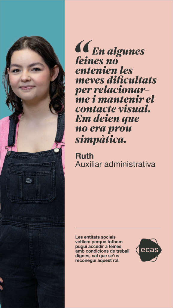 Les entitats socials exigim polítiques d’ocupació responsables que garanteixin l’accés a treballs dignes 4 2 Testimoni3 Story